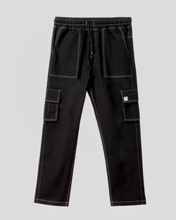 Contrast Stitch Cargo Trousers