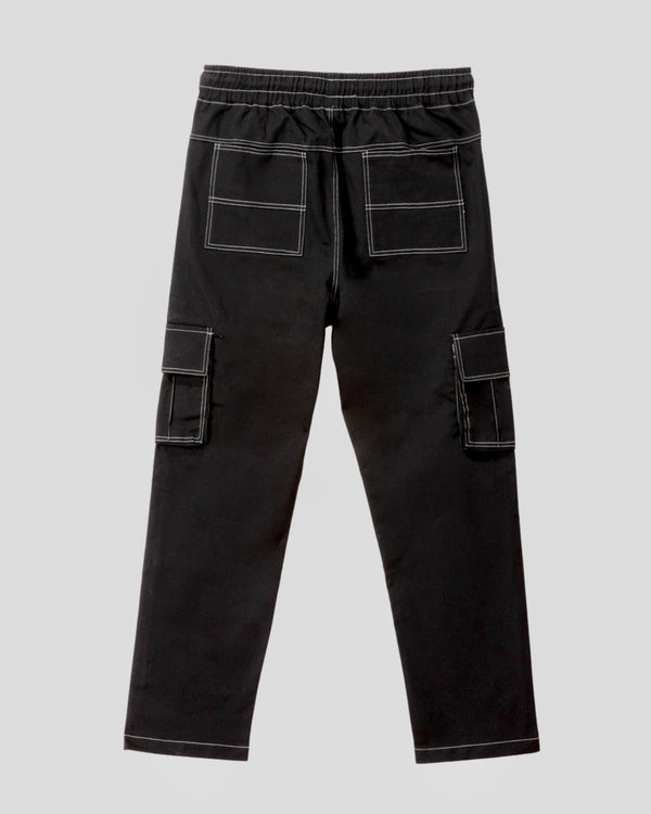 Contrast Stitch Cargo Trousers