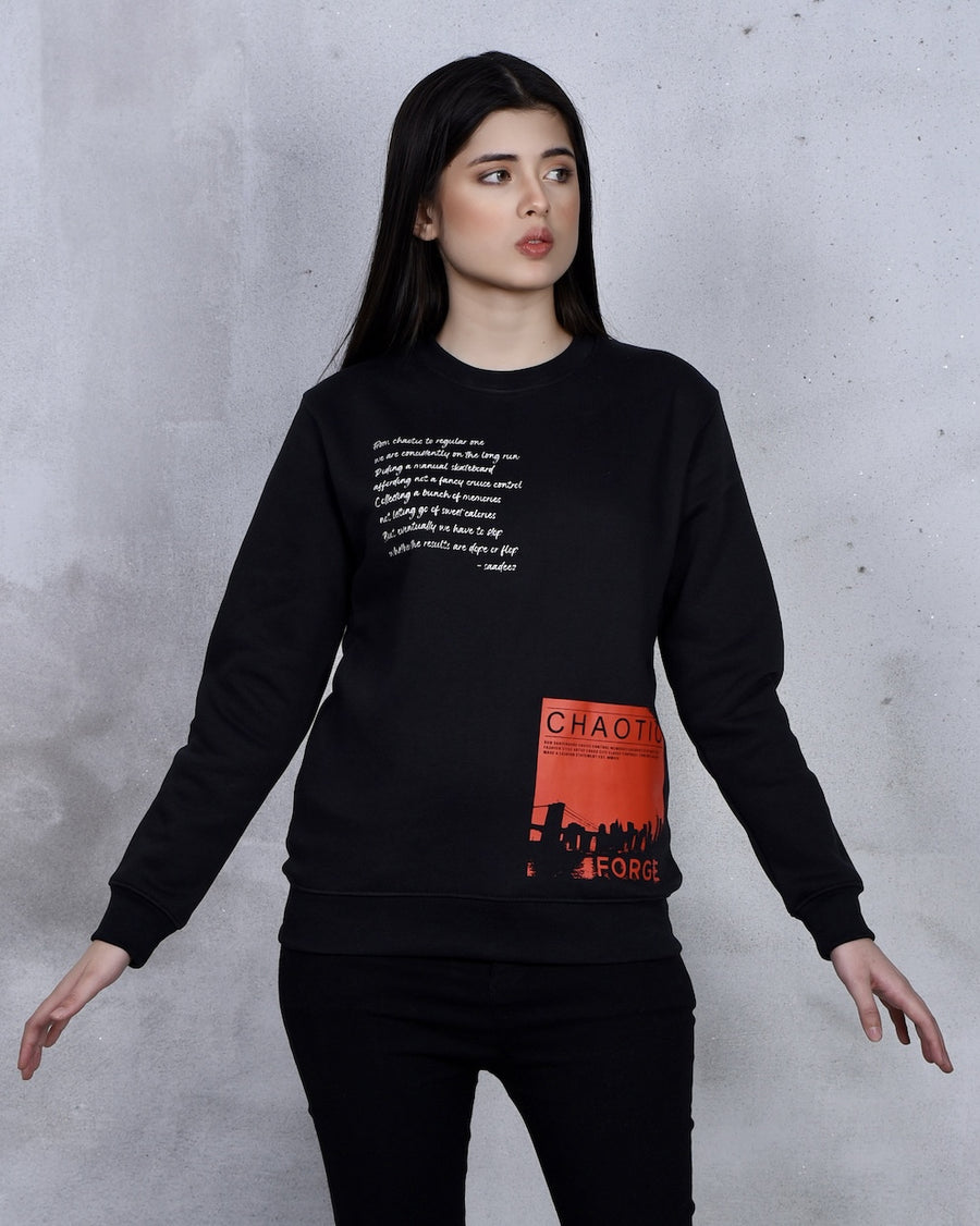 Long black sweatshirt womens best sale