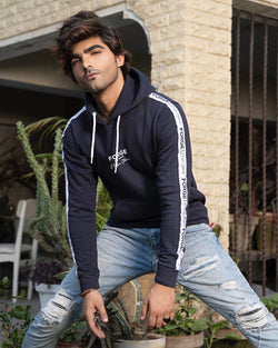Forge Taped Pullover Navy hoodie forge.pk